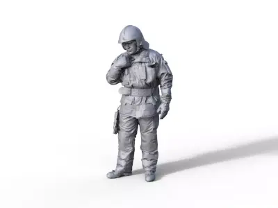 Figure firefighter Andre B 3D print model