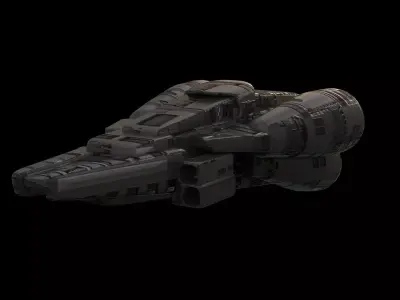 Starship Low-poly 3D model