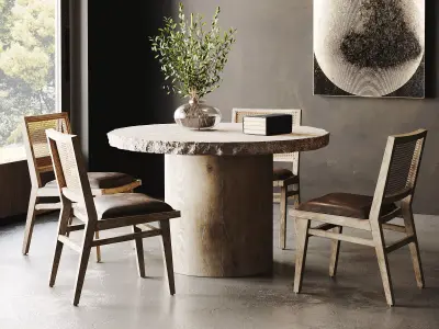 Rustic Dining Room Interior  ID298 3D model