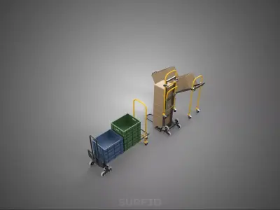 3 MODE POSITION STAIR CLIMBER CONVERTIBLE HAND TRUCK COLLECTION 3D model