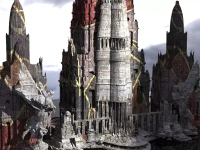 Red Angel Portal Tower Kit bash 2 3D model
