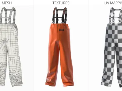  Grundens Marine Waterproof Bib Pants Orange 