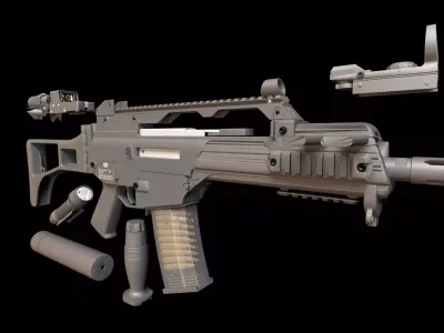 Automatic HK G36C 3D model