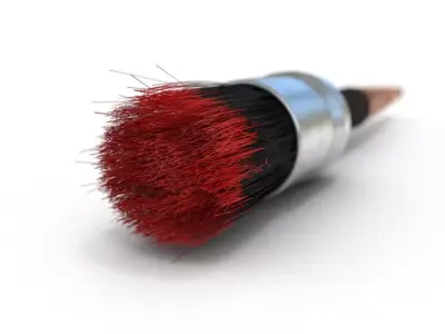 Paint brush 3D model 4
