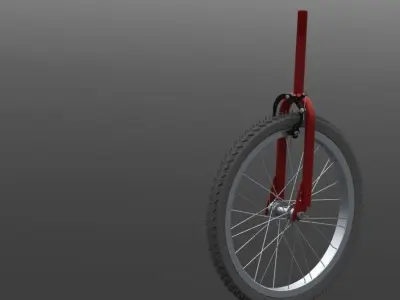Cycle wheel assembly Free 3D model
