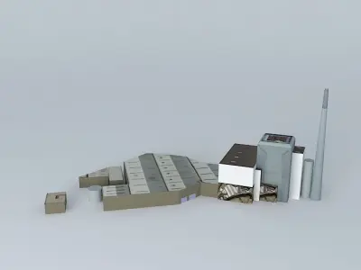 The Kirklees Incinerator Huddersfield Free 3D model