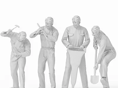 Industrial Protective Overall - Oil and Gas Ready Apparel Low-poly 3D model