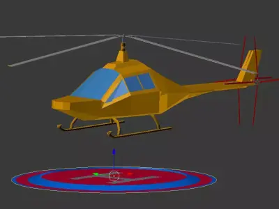 Low poly helicopter Low-poly 3D model by CGmano88