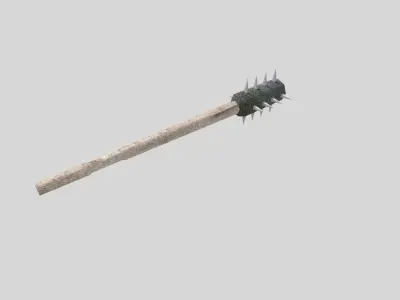 low poly medieval club Low-poly 3D model
