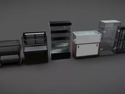 Display Cases 01 Low-poly 3D model
