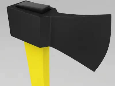 Wood chopping splitting axe 3d model 3D model