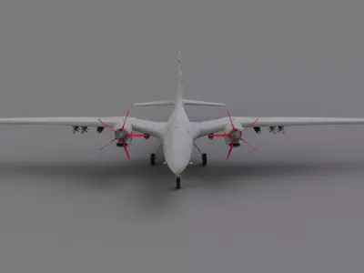 Baykar Akinci  UAV 3d Model Low-poly 3D model