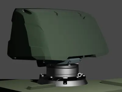 SAAB Sea-Giraffe 1X millitary radar Low-poly 3D model
