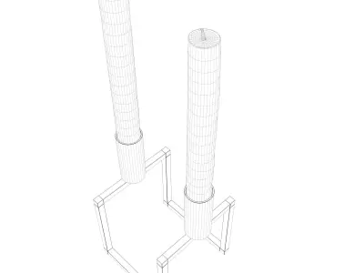 Kubus Line Candle Holder - Modern Geometric Design Free 3D model
