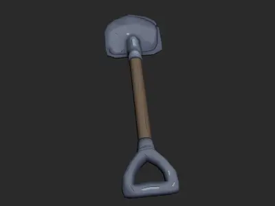 Shovel Low-poly 3D model shop