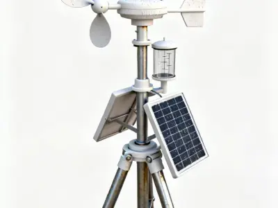 Realistic Spring Weather Station 3D Model Low-poly 3D model