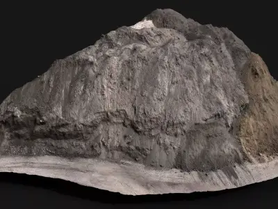 construction-site terrain sand pile dirt photogrammetry Low-poly 3D model