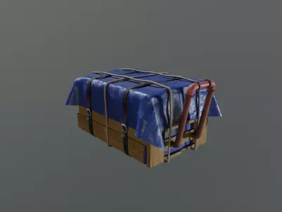Apocalypse Supply Crate Low-poly 3D model
