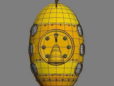 Submarine Low-poly 3D model by Mimesis3D from CGTrader