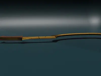 game ready low poly sword with wooden handle Free 3D model