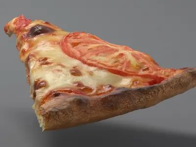 Realistic Pizza Piece 1 3D model