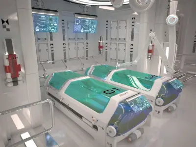 Sci-Fi Laboratoty Interior 2 3D model