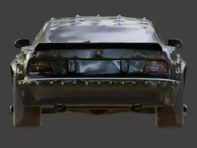 Infernal Raider Muscle Car Low-poly 3D model