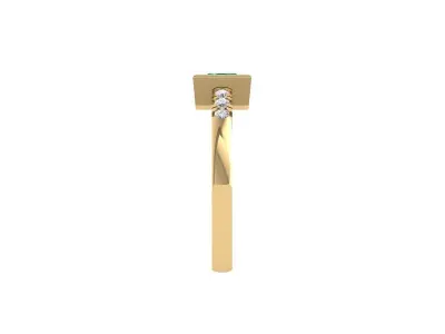Solitaire Princess Ring 3D print model buy