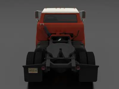 C-Series C-800 Semi Truck 1958 Low-poly 3D model