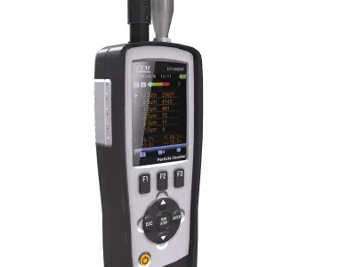 Air Particle Counter with Multiple Gas Detector  Low Poly  Low-poly 3D model