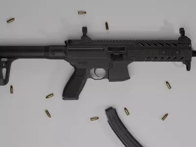 Game-Ready MPX smg  Low-poly 3D model