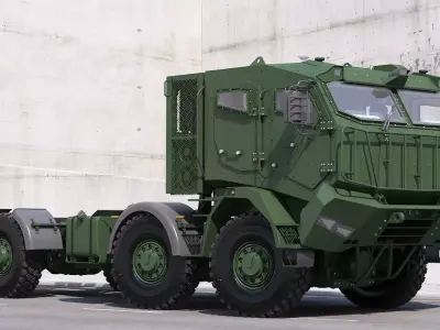 Custom vehicle 6x6 made in 3d 3D model