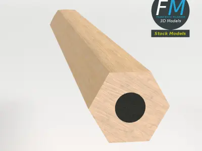 Small Pencil Low-poly 3D model