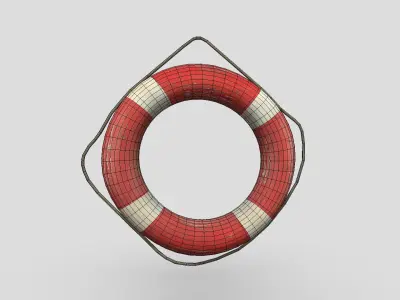 Lifebelt Low-poly 3D model