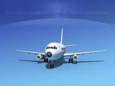 Boeing 737-100 Unmarked  3D model