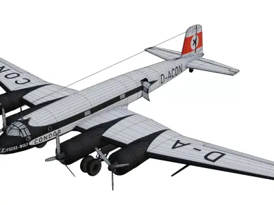 Focke-Wulf Fw 200 Condor Low-poly 3D model