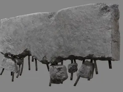 Concrete Debris 08 v2 Low-poly 3D model