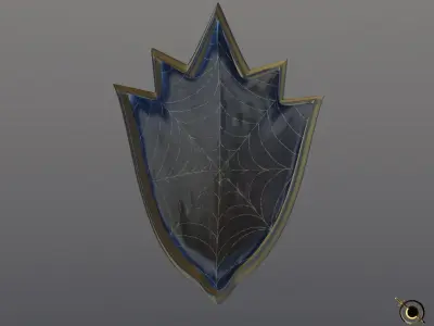 Web Shield Low-poly 3D model
