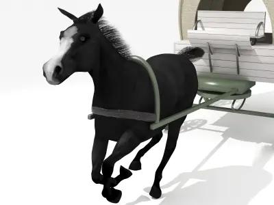 Western Wagon 5  3D model