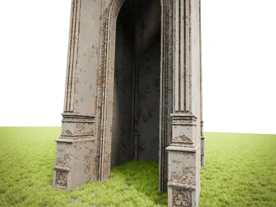 GOTHIC CASTLE BUILDING 19 Low-poly 3D model