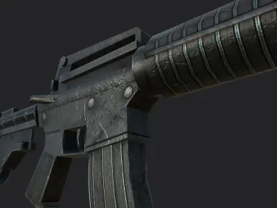 Colt m4 PBR low-poly game ready Low-poly 3D model