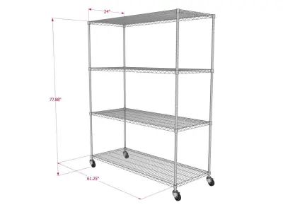 Steel Storage Rack 3D model