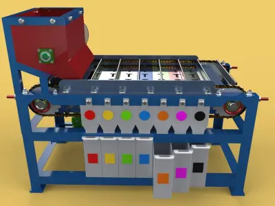 AUTOMATIC SCREW BOLT SORTING CONVEYOR MACHINE 3D model