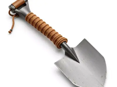 Tactical Survival Shovel 3D Model Low-poly 3D model