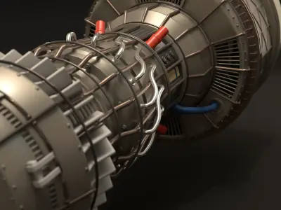Jet Engine Concept 02 3D model 3D model