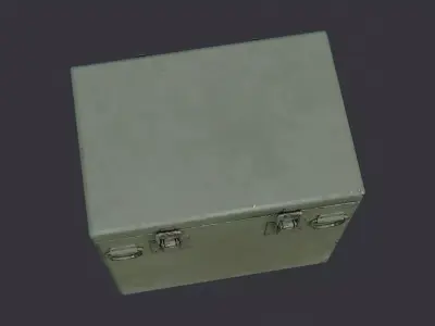 Olive Drab Military Food Container Chest Low-poly 3D model