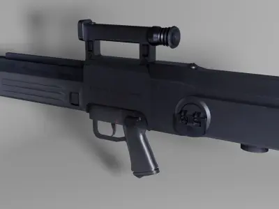 Heckler Koch G11 Prototype Assault Rifle Free low-poly 3D model