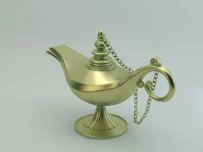 Aladdin Lamp Low-poly 3D model