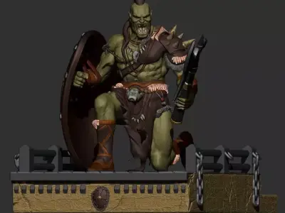 Orc 3d spartan warrior 3D print model purchase