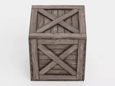 Wooden Crate V5 - Clean Storage and Transport Box 3D model